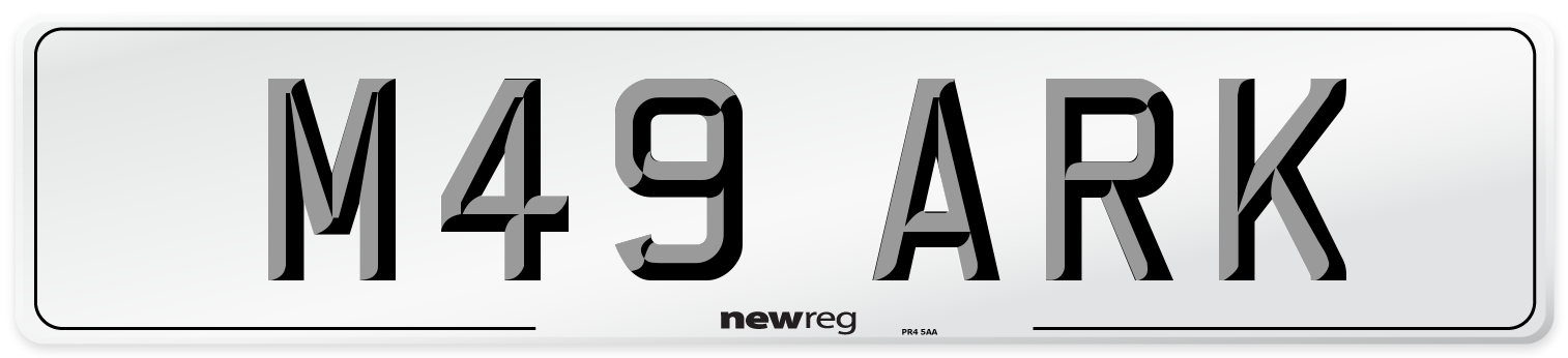 M49 ARK Number Plate from New Reg